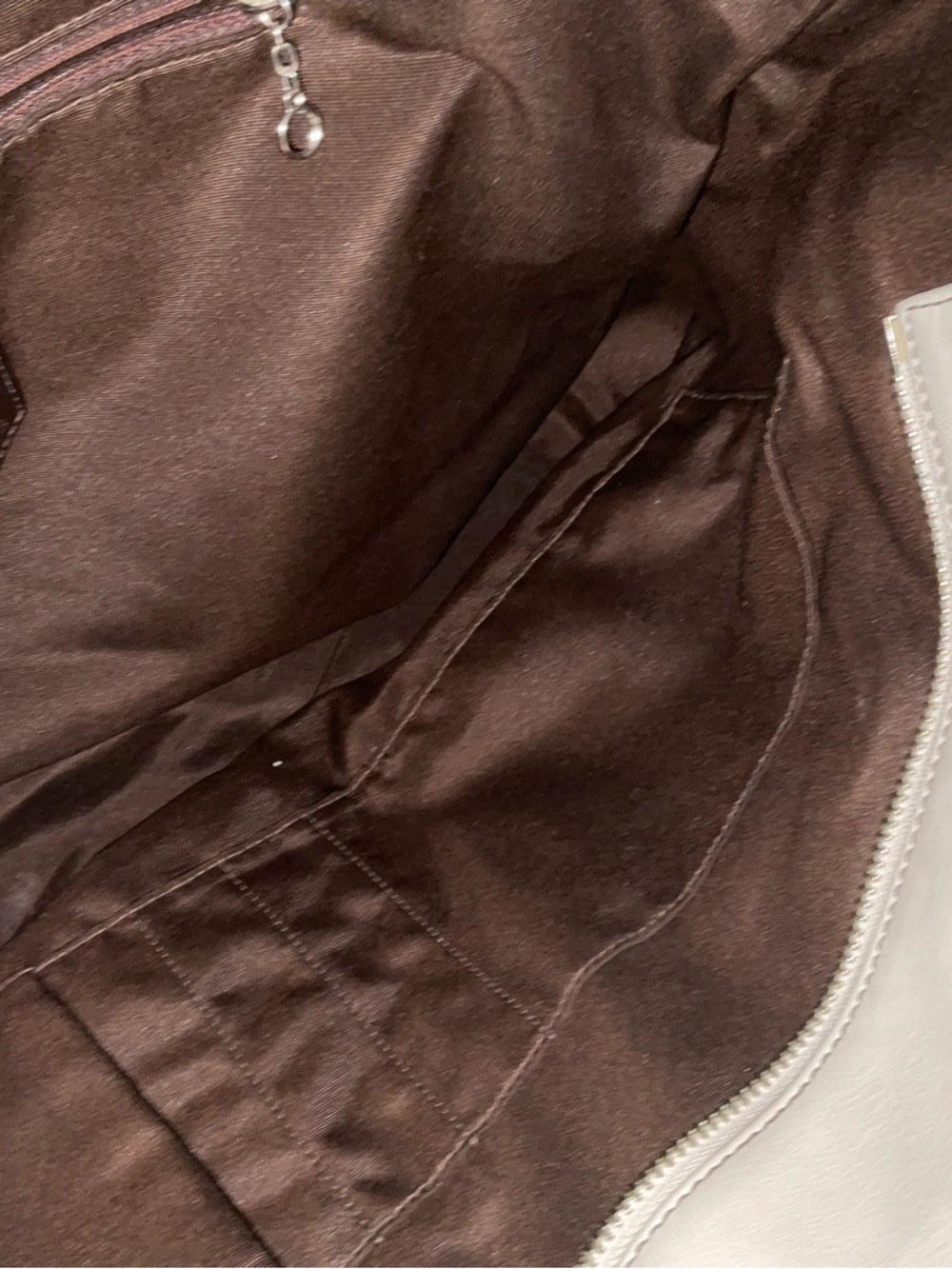 Coach White and Brown Leather Travel Tote - Picture 10 of 10